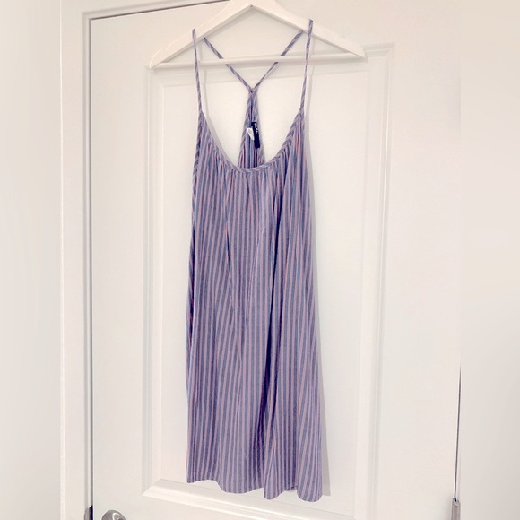 MOVING SALE | Women’s Urban Outfitters Charlotte Striped Slip Dress, Size L - Picture 5 of 7